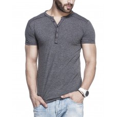 Tinted Men's Solid Henley Half Sleeve T-Shirt